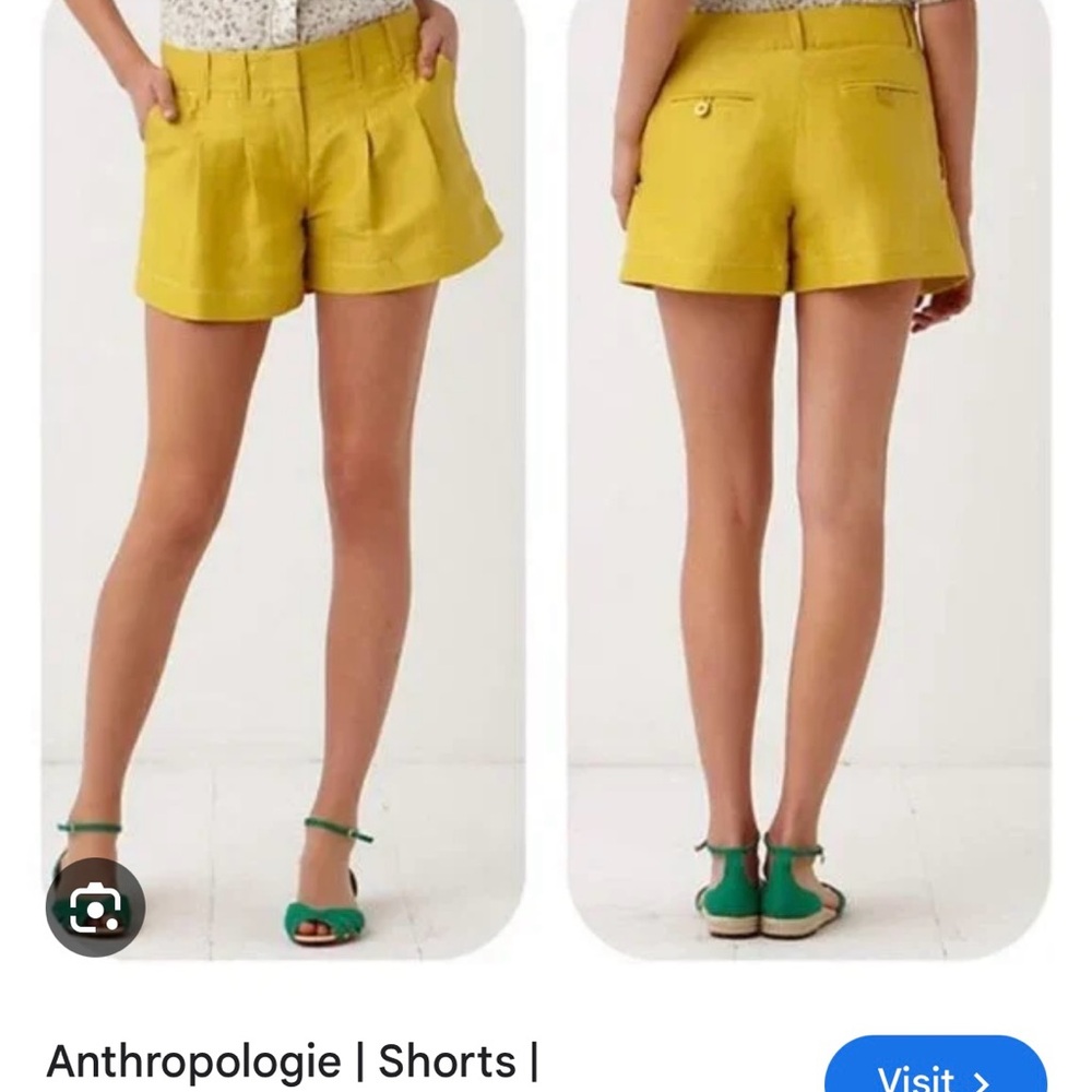 Anthropologie Cartonnier Yellow Women's Shorts